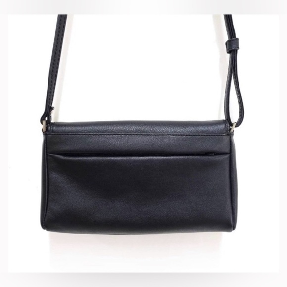 Derek Alexander small black leather flap bag with adjustable flap - Picture 2 of 8
